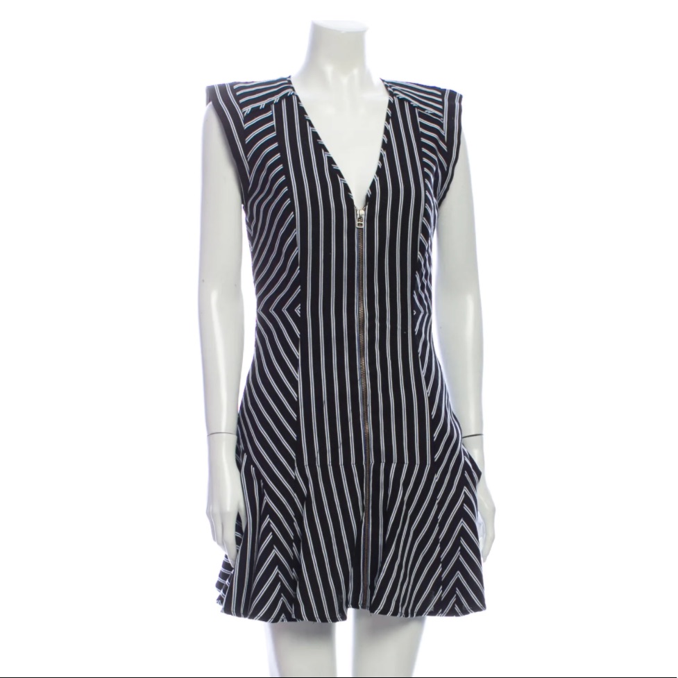 Veronica Beard Pop Stripe Fit & Flare Dress